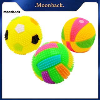 &lt;moonback&gt; ของเล่นลูกบอล มีไฟกระพริบ LED เปลี่ยนสีได้ สําหรับสัตว์เลี้ยง สุนัข