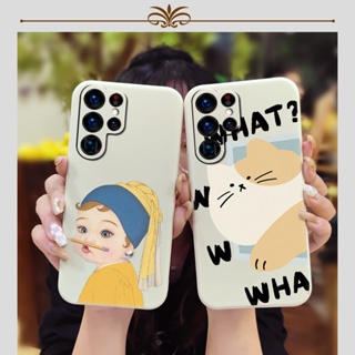 Liquid silicone shell Back Cover Phone Case For Samsung Galaxy S22 Ultra Skin-friendly feel Cartoon cute