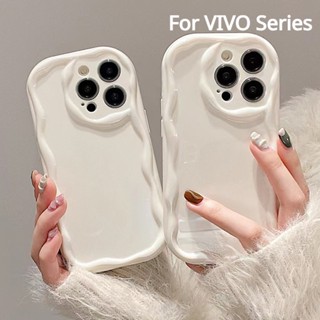 เคสโทรศัพท์มือถือ ซิลิโคน กันกระแทก ลายครีมคลื่น สําหรับ VIVO Y27 Y35 Y36 Y16 Y02S Y15A Y15S Y20i Y12A Y22S Y33S Y21 Y31 Y51 Y52 Y72 Y55 Y75 Y77