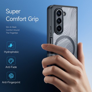 สําหรับ Samsung Galaxy Z Fold 5 Case Dux Ducis ป้องกันลายนิ้วมือ ฝ้า PC + TPU เคสโทรศัพท์ รองรับการชาร์จแบบไร้สาย