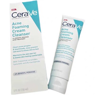 CeraVe Acne Foaming Cream Cleanser 150ml (Developed with Dermatologists)