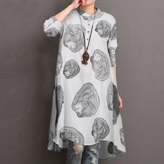 Aaa-- เสื้อเชิ้ตแขนยาว ผ้าฝ้าย ผ้าลินิน ทรงหลวม ขนาดใหญ่ เข้ากับทุกการแต่งกาย แฟชั่นฤดูใบไม้ร่วง สไตล์เรโทร สําหรับผู้หญิง