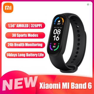 [พร้อมส่ง] Xiaomi MI Band 6 สมาร์ทวอทช์ 1.56 นิ้ว AMOLED BT5.0 30 โหมดกีฬา 5ATM กันน้ํา แอพ MI วัดอัตราการเต้นของหัวใจ ตรวจสอบออกซิเจนในเลือด ข้อความ การโทร การอยู่ประจํา