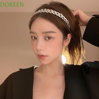 Doreen ที่คาดผมโซ่โลหะ สีเงิน เครื่องประดับผม