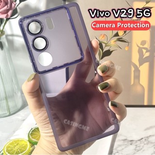 เคสโทรศัพท์มือถือ ซิลิโคนนิ่ม ใส กันกระแทก ป้องกันเลนส์กล้อง สําหรับ Vivo V29 5G 2023 V29 V29E 29V V29 V29E 2023 4G 5G