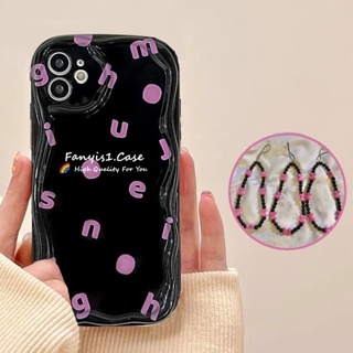 เคสโทรศัพท์มือถือแบบนิ่ม ลายตัวอักษร เรียบง่าย พร้อมสายโซ่คล้อง สําหรับ Samsung A14 A13 A12 A53 A52 A51 A04 A03S A22 A23 A24 A32 A33 A34 A50 A30 A50S A54