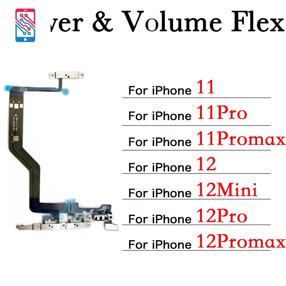 สายแพปุ่มปรับระดับเสียง คีย์บอร์ด เสียงเงียบ แบบเปลี่ยน สําหรับ iPhone 11 12 Mini Pro Max