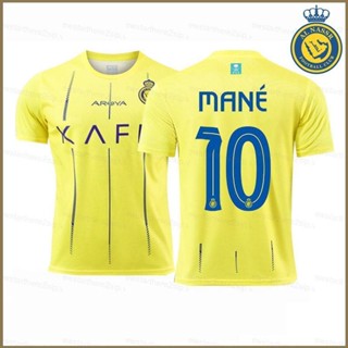 Qy 2023-24 Al Nassr ทีมเหย้า No.10 เสื้อยืด แขนสั้น พลัสไซซ์