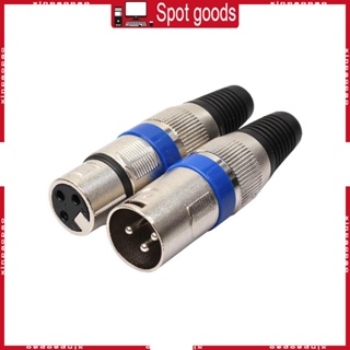 Xi อะแดปเตอร์ปลั๊กแจ็คไมโครโฟน XLR 3 Pin Male Plug Female 1 คู่