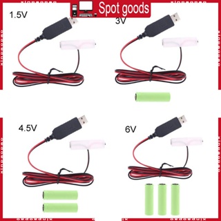 Xi อะแดปเตอร์พาวเวอร์ซัพพลาย แบตเตอรี่ LR6 AA USB 300 ซม. แบบเปลี่ยน 1 เป็นแบตเตอรี่ AA 4 ชิ้น