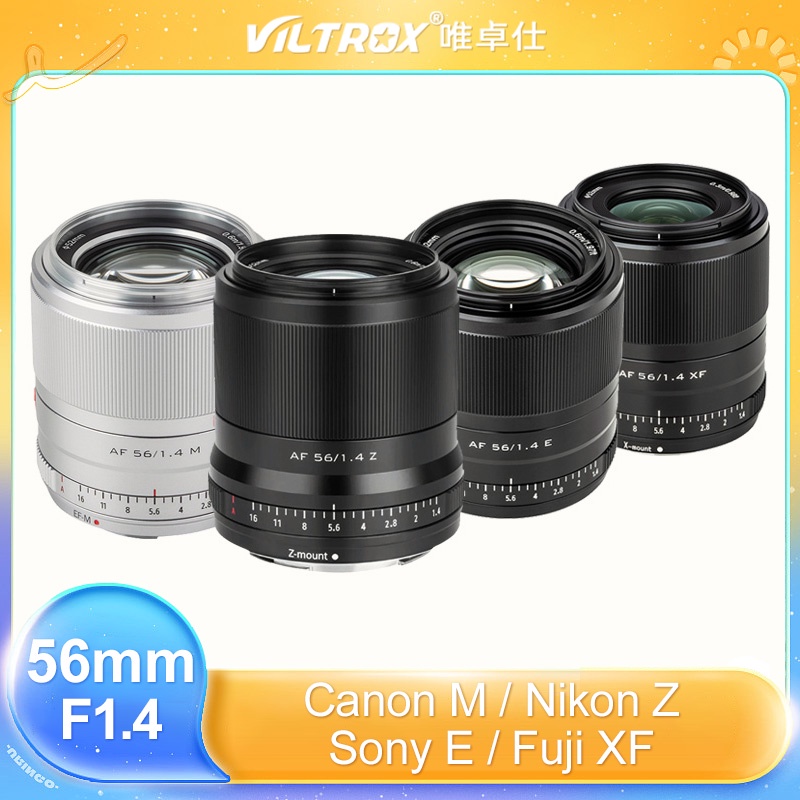 VILTROX 56mm F1.4 APS-C AF Auto Focus รูรับแสงขนาดใหญ่ Prime เลนส์สําหรับ Niokn Z Canon EOS M Fuji XF Sony E