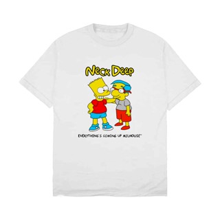 [New] เสื้อยืดผ้าฝ้ายเสื้อยืด คอลึก พิมพ์ลาย Rockerstar The Simpson สําหรับเด็กL XL  XXL 3XL