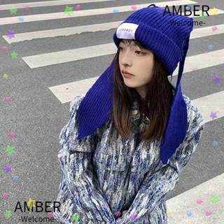 Amber Skullies Beanie Skullies หมวกถักโครเชต์ แฟชั่นฤดูใบไม้ร่วง ฤดูหนาว สําหรับผู้หญิง