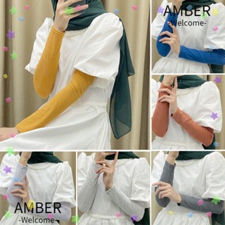 Amber ปลอกแขนกันแดด ยืดหยุ่น สําหรับชาวมุสลิม