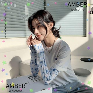 Amber ปลอกแขน ป้องกันแดด สําหรับวิ่ง เล่นบาสเก็ตบอล