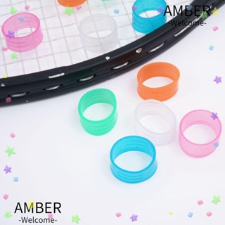 Amber แหวนซีลไม้เทนนิส ซิลิโคน สีแคนดี้ เป็นมิตรกับสิ่งแวดล้อม 10 ชิ้น