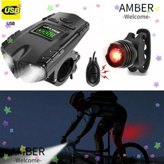 Amber ไฟท้ายจักรยาน LED ชาร์จ USB