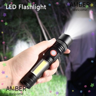 Amber ไฟฉาย LED คุณภาพสูง แบบพกพา ใช้ในครัวเรือน กลางแจ้ง