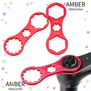 Amber ตะเกียบหน้าจักรยาน 27-28 มม. อุปกรณ์เสริมจักรยาน MTB 8T 12T ประแจ