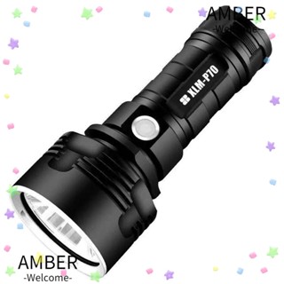 Amber ไฟฉาย LED อลูมิเนียมอัลลอยด์ สว่างมาก สําหรับตั้งแคมป์กลางแจ้ง