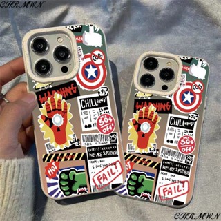 เคสโทรศัพท์มือถือ ลายฉลาก Marvel รวมทุกอย่าง สําหรับ Apple Iphone 15 14 13pro 12 11xsmax xr CM78