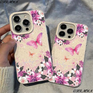 เคสโทรศัพท์มือถือ ลายดอกไม้สีม่วง สําหรับ Apple Iphone 15 14 13pro 12 11xsmax xr GJLH