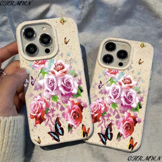 เคสโทรศัพท์มือถือ ลายผีเสื้อ ข้าวสาลี สําหรับ Apple Iphone 15 14 13pro 12 11xsmax xr NXGA