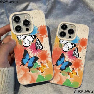 เคสโทรศัพท์มือถือ ลายผีเสื้อสี่ตัว รวมทุกอย่าง สําหรับ Apple Iphone 15 14 13pro 12 11xsmax xr HMKQ