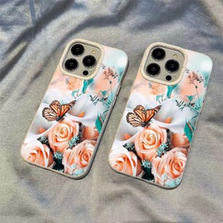 เคสโทรศัพท์มือถือ ลายดอกไม้ และผีเสื้อ สําหรับ Apple Iphone 12 14 1115 xsmax 13pro Xr V3P3