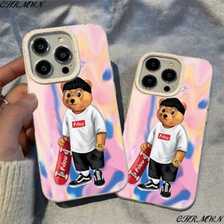 เคสโทรศัพท์มือถือ ลายหมีบราวน์ ข้าวสาลี ด้านล่าง หลากสี สําหรับ Apple Iphone 15 14 13pro 12 11xsmax xr DBTE