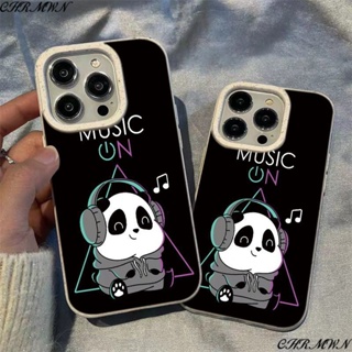 เคสโทรศัพท์มือถือ ลายแพนด้า ฟังเพลง รวมทุกอย่าง สําหรับ Apple Iphone 15 14 13pro 12 11xsmax xr J86H