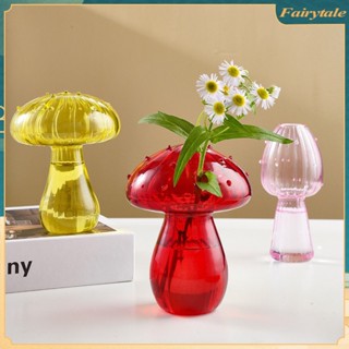 ❀ Creative Bud Vase Nordic Transparent Color Glass Vase Nordic Mushroom Hydroponic Flower Vase Decoration