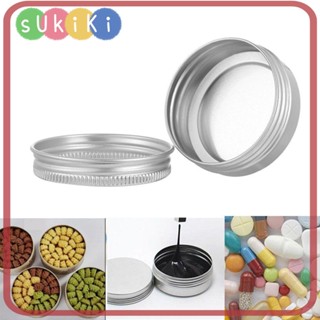 Sukiki ขวดอลูมิเนียมเปล่า ขนาดเล็ก สีเงิน สําหรับใส่ตัวอย่าง