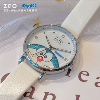 Zgox ZGOx Doraemon นาฬิกาข้อมืออิเล็กทรอนิกส์ คุณภาพสูง สไตล์โมริ เรียบง่าย สําหรับผู้หญิง นักเรียน