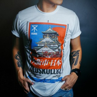 [S-5XL]Oldskull  Express  :  Osaka castle