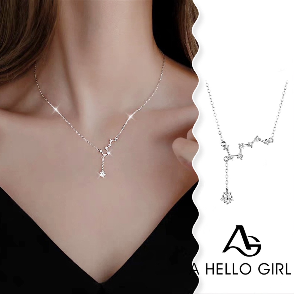 A HELLO GIRL สร้อยคอเงิน จี้รูปกระบวย ขนาดใหญ่ หรูหรา เข้ากับทุกการแต่งกาย สไตล์เกาหลี สําหรับผู้หญิง