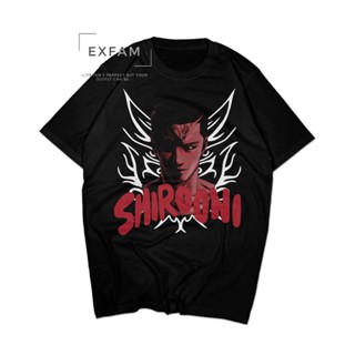 [S-5XL]เสื้อยืด พิมพ์ลายการ์ตูน Park Jonggun Shiro Oni Manhwa สไตล์เกาหลี