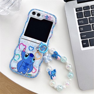 เคสโทรศัพท์มือถือ TPU แบบนิ่ม ลาย Stitch น่ารัก สําหรับ Samsung Z Flip 5 Z Flip 4 Z Flip 3