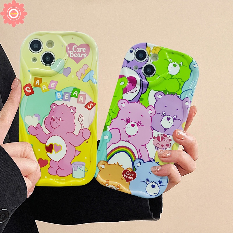 เคสโทรศัพท์มือถือ ขอบโค้ง ลายการ์ตูนหมีสายรุ้ง 3D สําหรับ Realme C15 C53 C21Y C35 C25 C55 C11 C20A C25Y C12 C30 C20 C33 C25s C17 C3 C31 C2 C21 7i 5 6i 5s 9i 5i