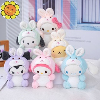 Yescont พวงกุญแจ จี้ตุ๊กตานุ่ม รูปการ์ตูนกระต่ายน่ารัก Kuromi Cinnamoroll