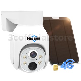 Hiseeu TD473 กล้องรักษาความปลอดภัยไร้สาย 4G พลังงานแสงอาทิตย์ 360° มอนิเตอร์ PTZ HD เวอร์ชั่นกลางคืน IP66 กันน้ํา