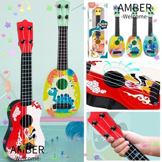 Amber เครื่องดนตรีกีตาร์จําลอง คุณภาพสูง ของขวัญคริสต์มาส ของเล่นสําหรับเด็ก