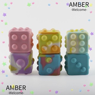 Amber ของเล่นบีบกดซิลิโคน บรรเทาความเครียด บรรเทาความเครียด