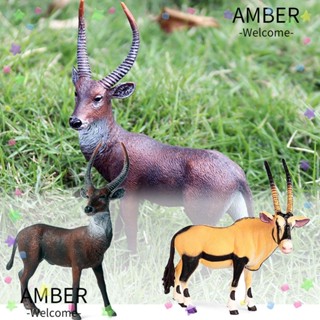 Amber โมเดลสัตว์ป่าจําลอง แอฟริกัน วิทยาศาสตร์ และการสอน สําหรับเด็ก