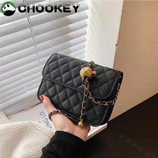 Chookey กระเป๋าคาดเอว ทรงสี่เหลี่ยม ขนาดเล็ก แต่งลูกบอลสีทอง ลําลอง แฟชั่นสําหรับผู้หญิง