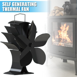 New 5-Blade Fireplace Fans Heat Powered Stove Fan Wood Log Burner Fan For Home