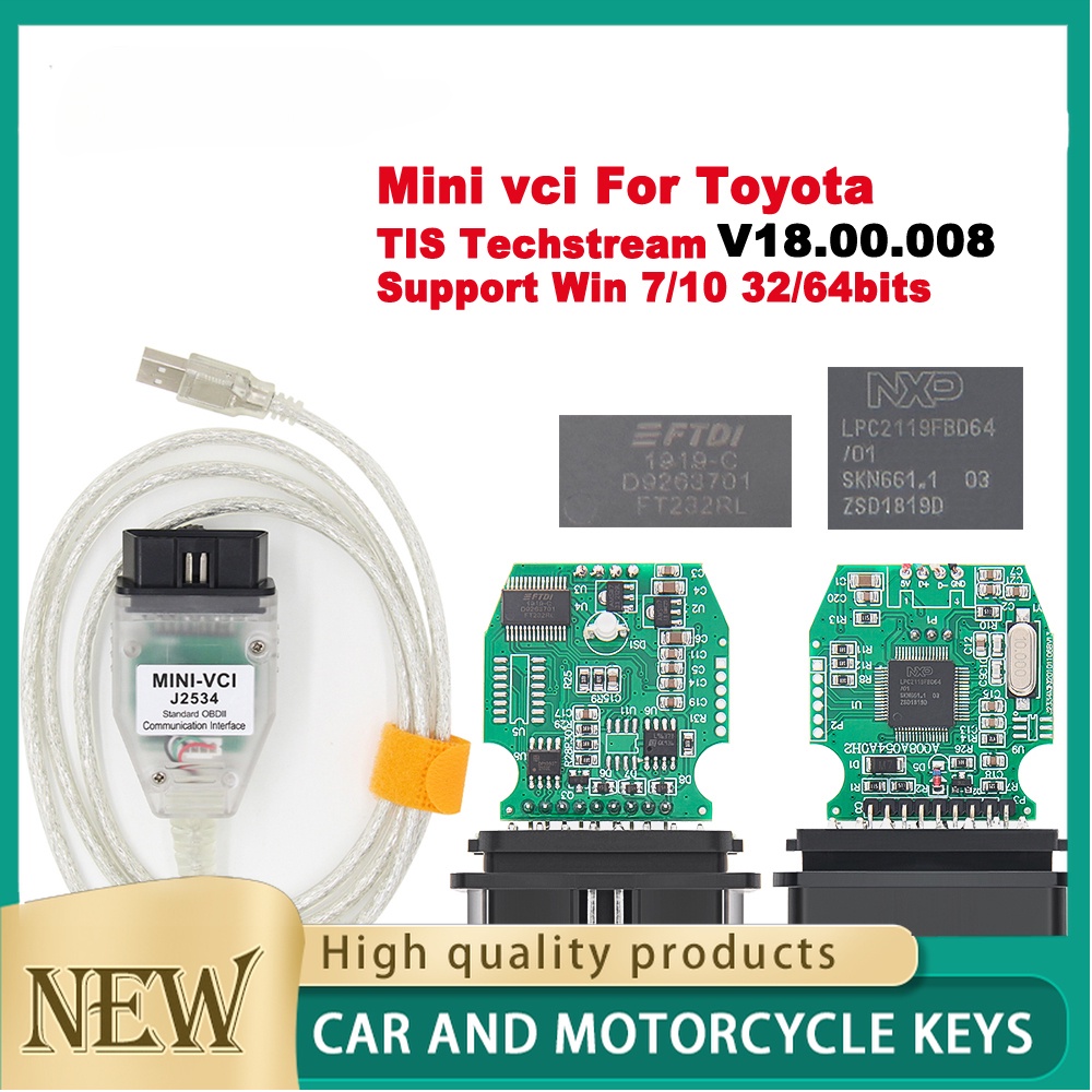 Xps MINI VCI สายเคเบิ้ลวินิจฉัยรถยนต์ สําหรับ Toyota TIS Techstream V18.00.008 minivci FTDI J2534 OB