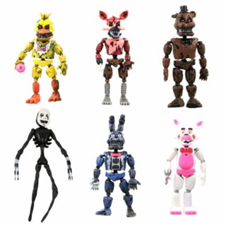 6Pcs FNAF Five Nights At Freddys Plush Bear 6" Action Figure Model Kids Toys