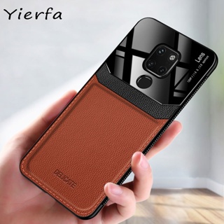 เคสโทรศัพท์มือถือหนัง PU กระจก ซิลิโคน กันกระแทก สําหรับ Huawei Mate 20 Huawei Mate 50 20 30 40 Pro