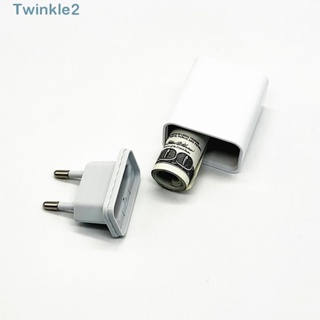 Twinkle กล่องเก็บกุญแจ กล่องยา พลาสติก สีดํา ซ่อนกุญแจ ของขวัญ รูปทรงที่ชาร์จ กล่องยาในร่ม